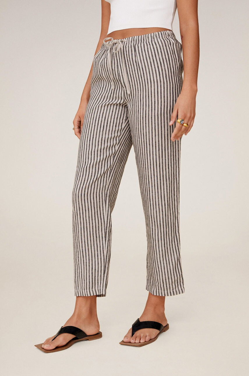 Mango Панталони Linen - Pepit.bg