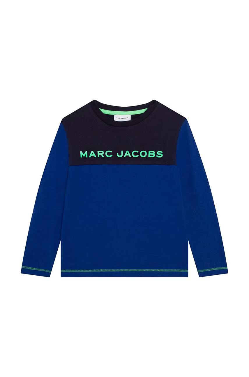 Marc Jacobs Детска блуза с дълги ръкави в тъмносиньо с десен - Pepit.bg