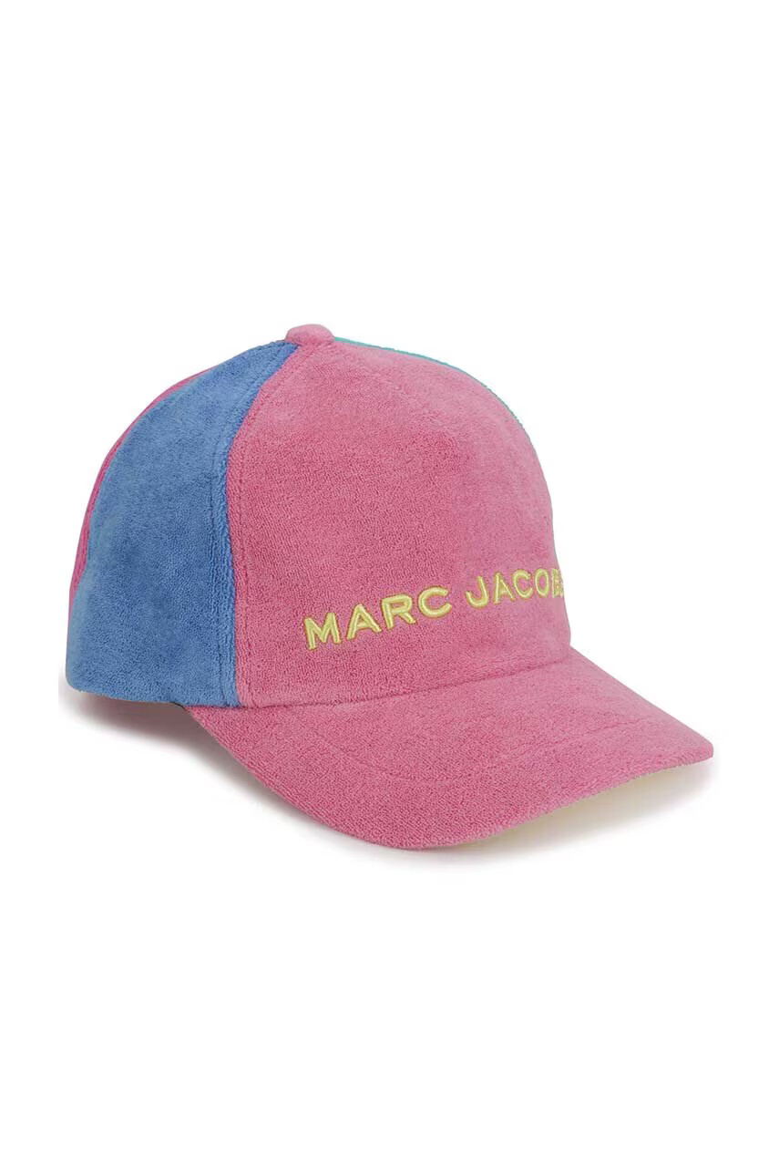 Marc Jacobs Детска памучна шапка в розово с изчистен дизайн - Pepit.bg