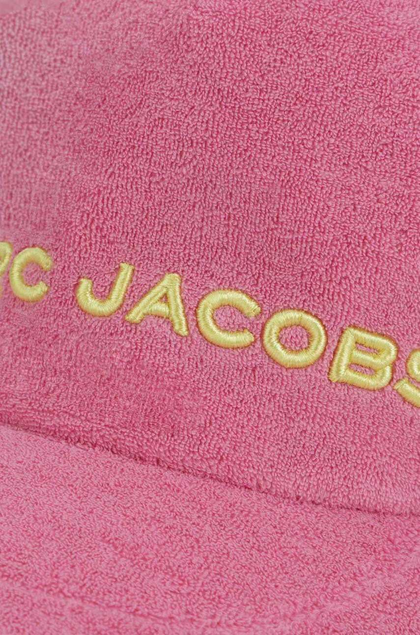 Marc Jacobs Детска памучна шапка в розово с изчистен дизайн - Pepit.bg
