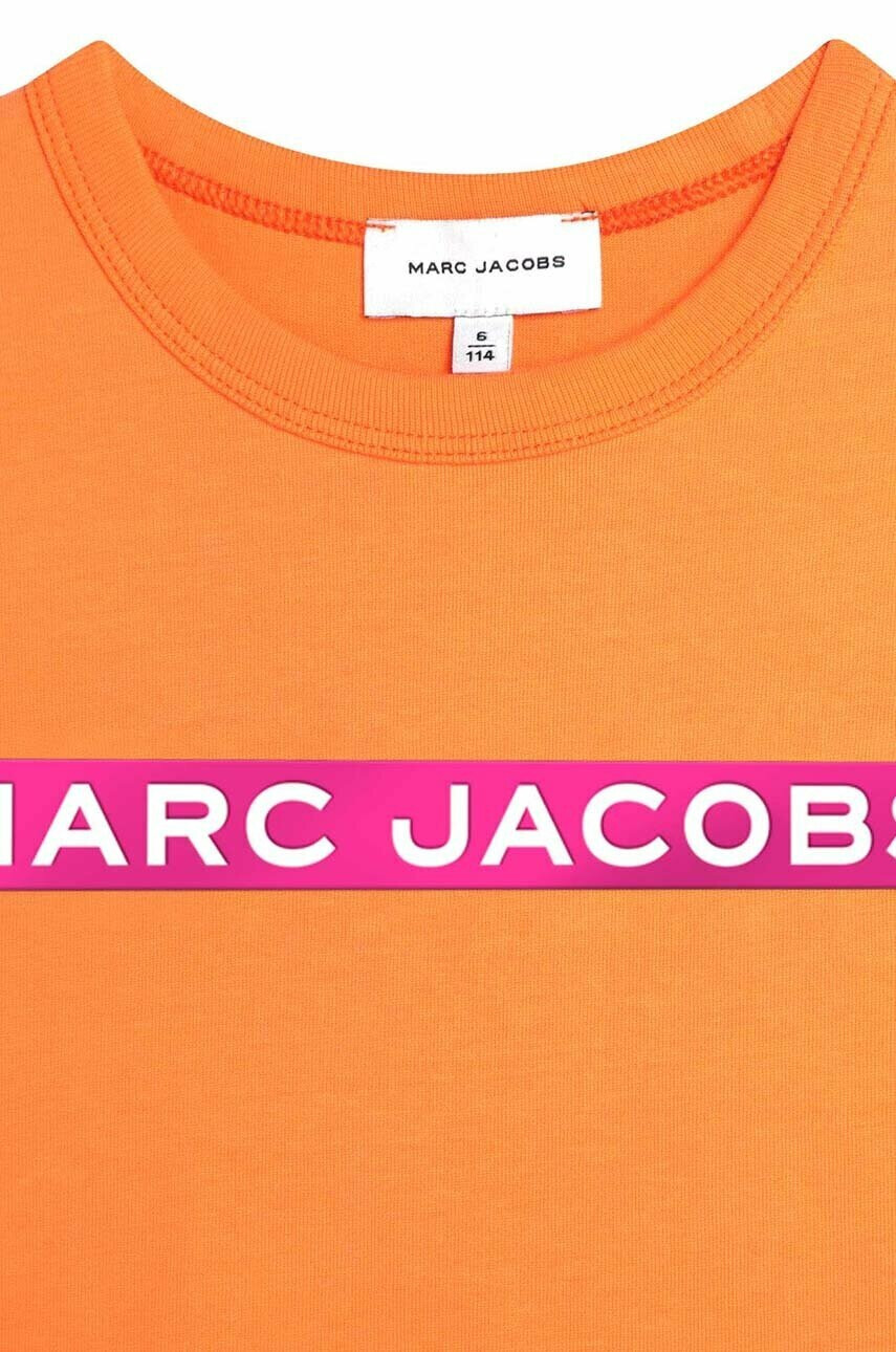 Marc Jacobs Детска памучна тениска в оранжево - Pepit.bg