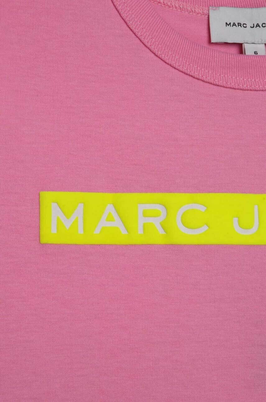 Marc Jacobs Детска памучна тениска в розово - Pepit.bg