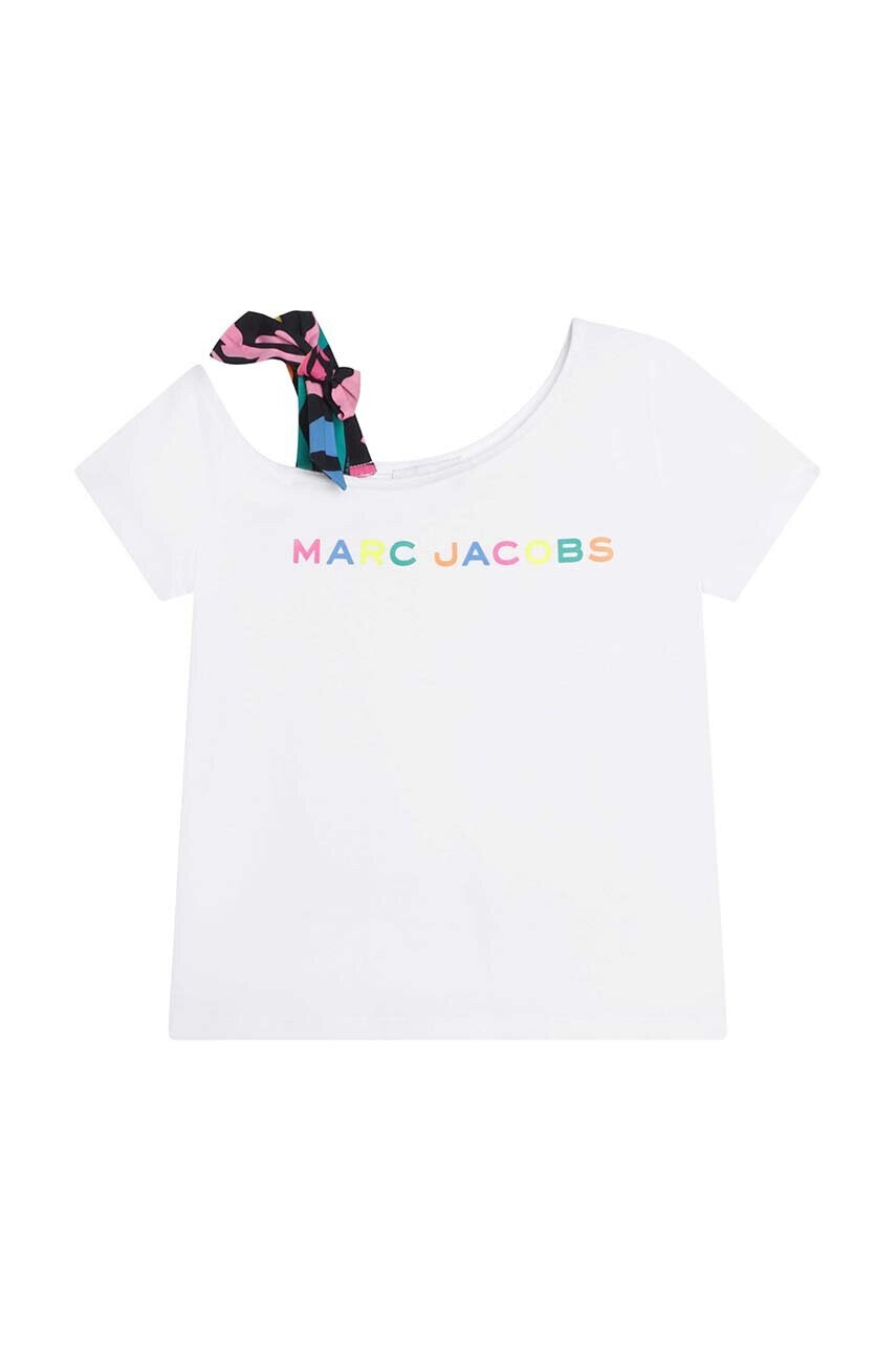 Marc Jacobs Детска памучна тениска в бяло - Pepit.bg