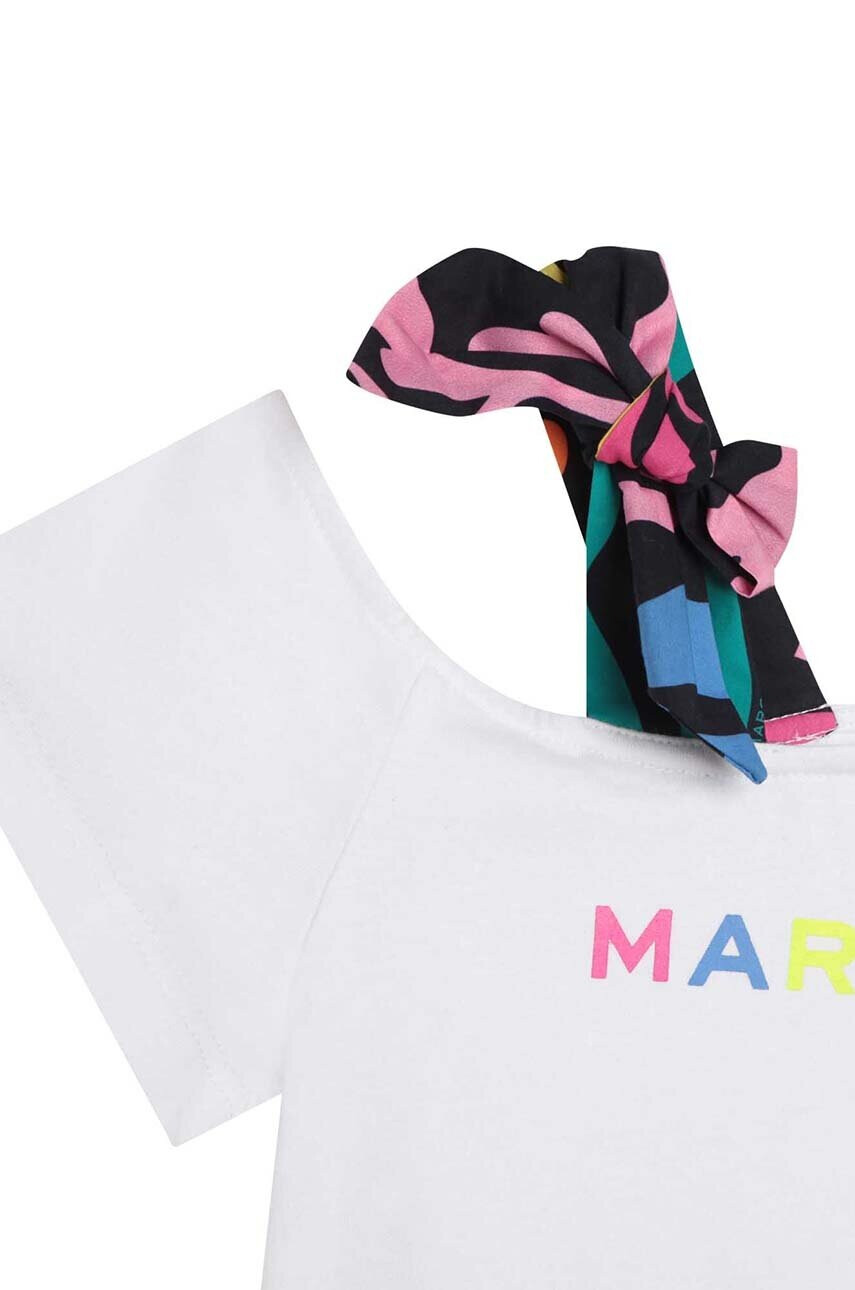 Marc Jacobs Детска памучна тениска в бяло - Pepit.bg