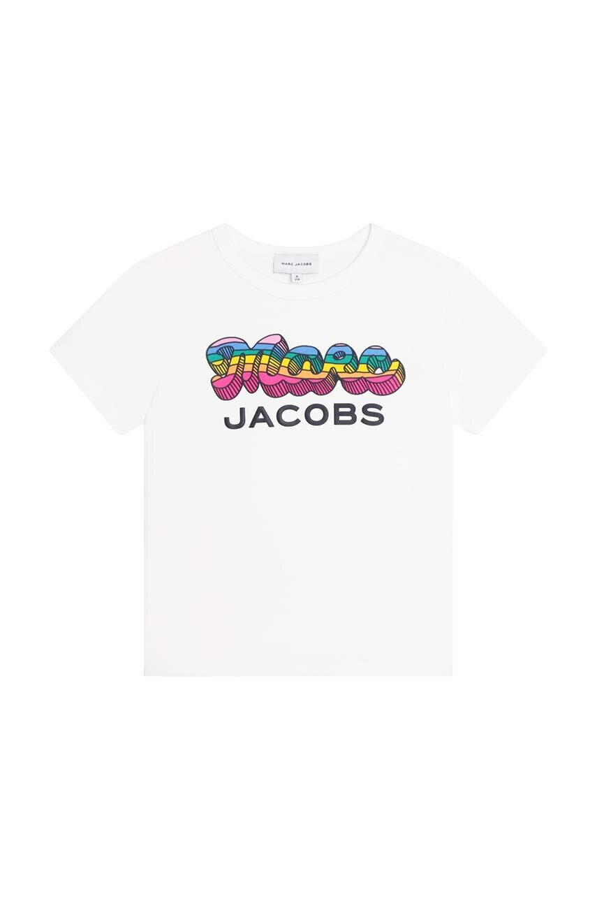 Marc Jacobs Детска памучна тениска в бяло - Pepit.bg