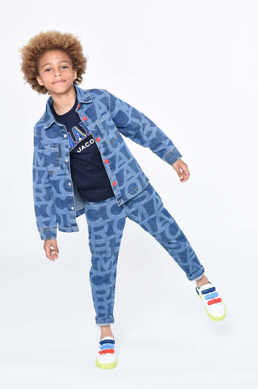 Marc Jacobs Детски кожени маратонки в бяло - Pepit.bg