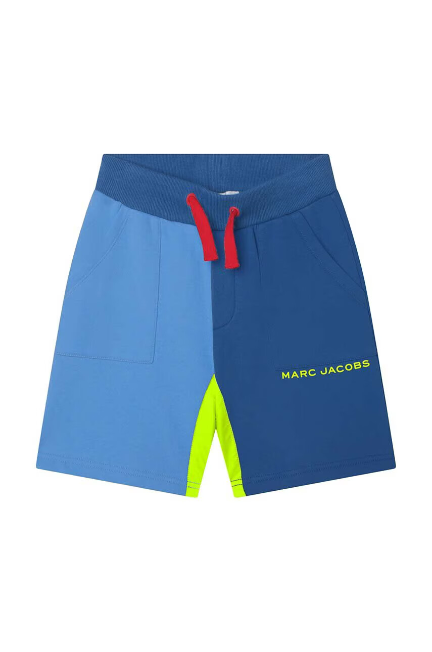 Marc Jacobs Детски памучен къс панталон в синьо - Pepit.bg