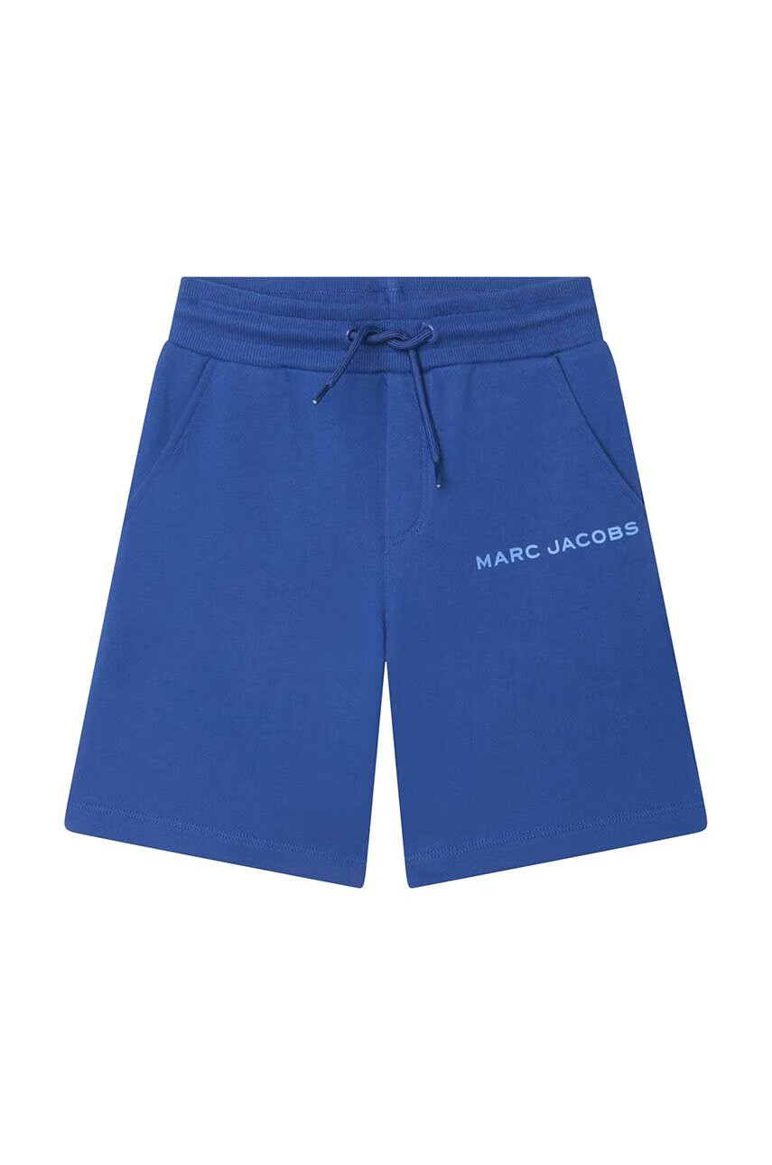 Marc Jacobs Детски памучен къс панталон в синьо с изчистен дизайн - Pepit.bg