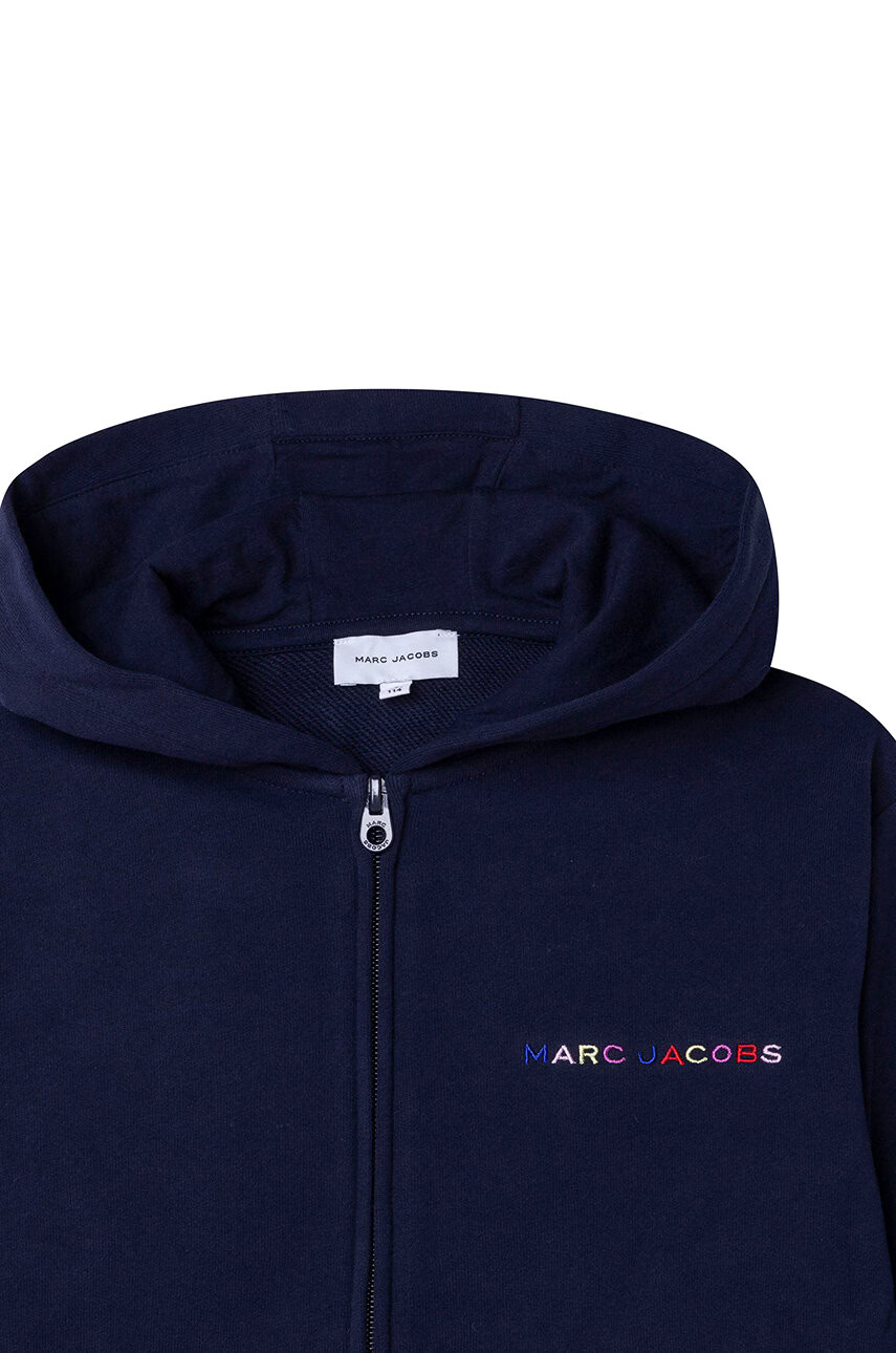 Marc Jacobs Детски памучен суичър в тъмносиньо с апликация - Pepit.bg