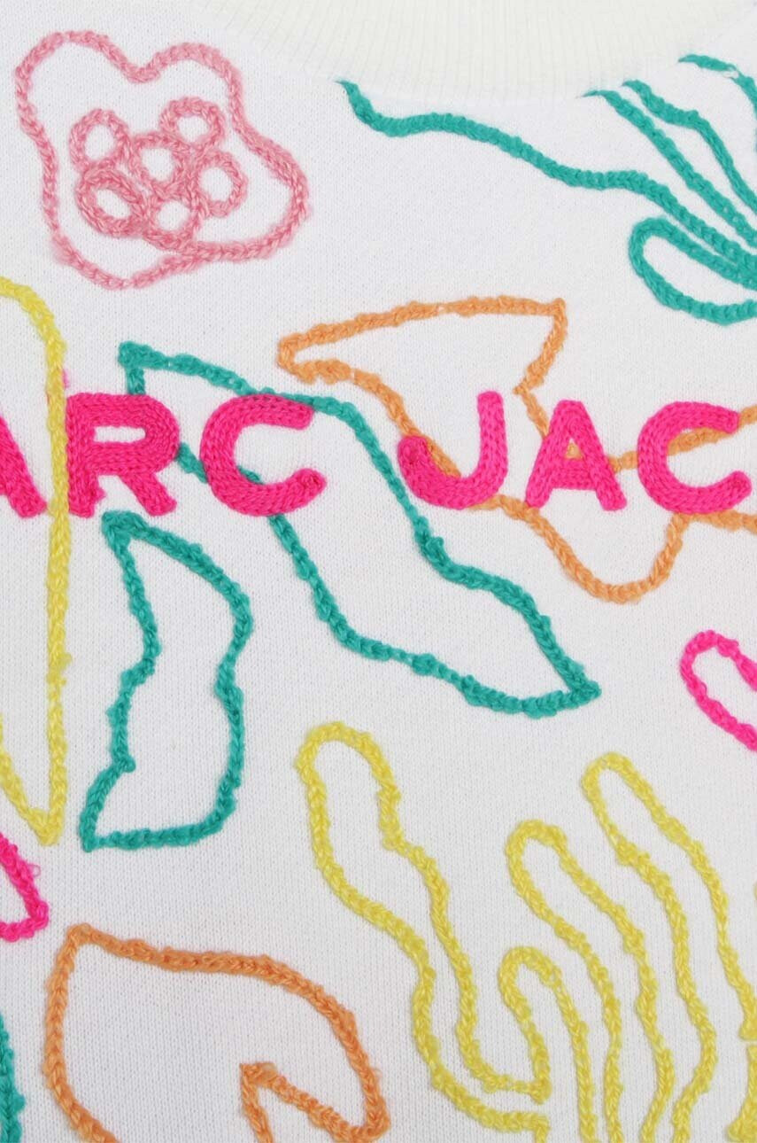 Marc Jacobs Детски памучен суичър в бяло с десен - Pepit.bg