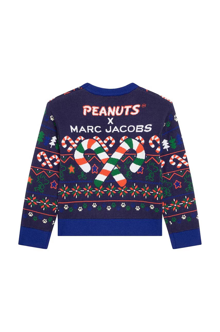 Marc Jacobs Детски пуловер в тъмносиньо от лека материя - Pepit.bg