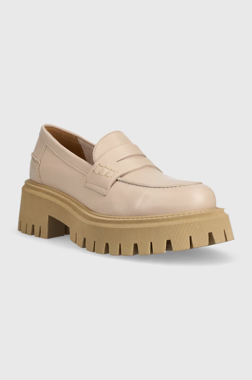 Marc O'Polo Кожени мокасини в бежово с платформа 301 13513201 101 LL2M3056 - Pepit.bg