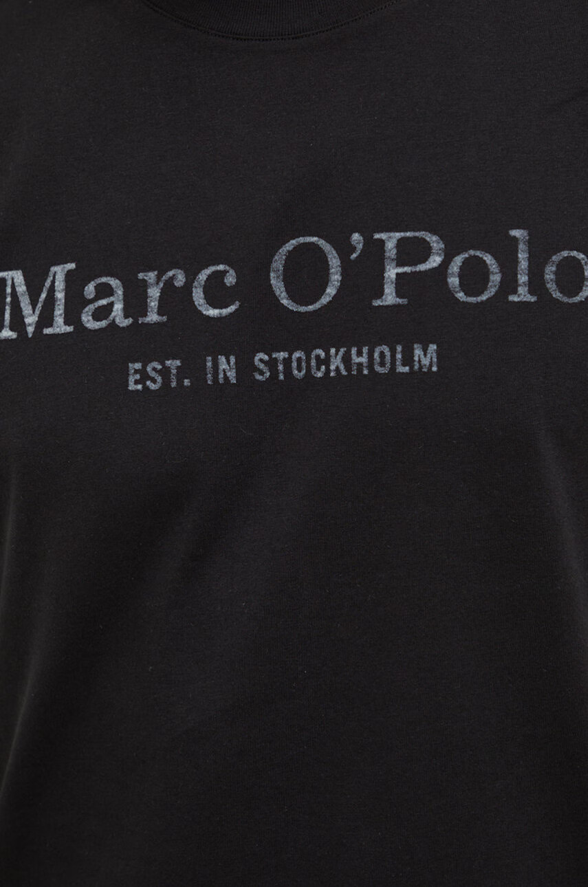 Marc O'Polo Памучна тениска в черно с принт - Pepit.bg