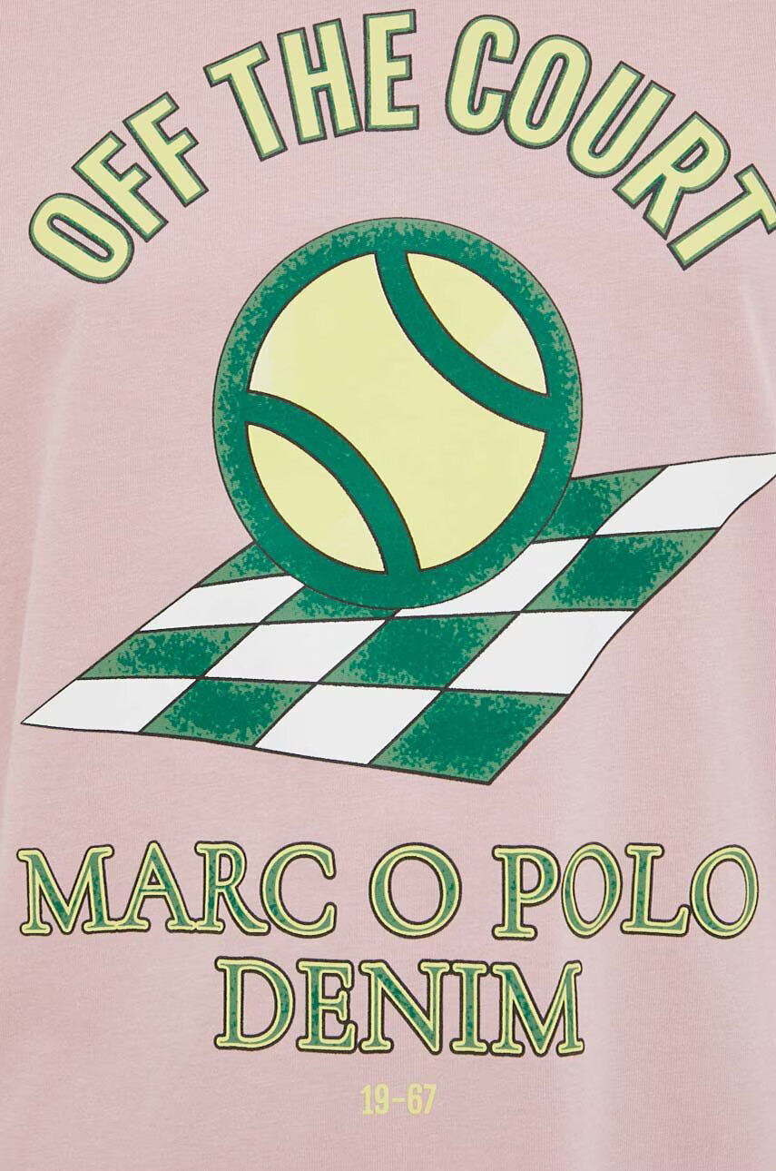 Marc O'Polo Памучна тениска DENIM в розово - Pepit.bg