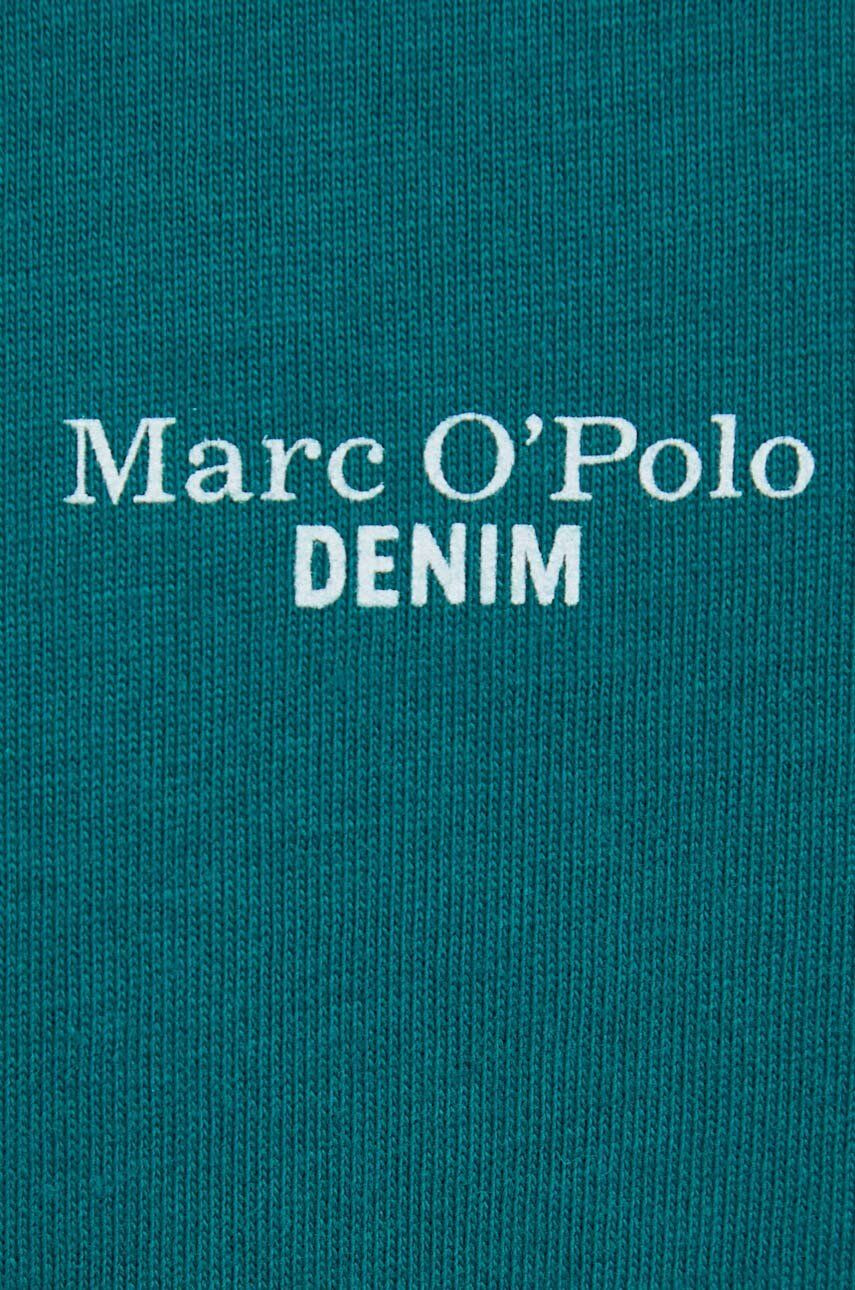 Marc O'Polo Памучна тениска DENIM в зелено с принт - Pepit.bg