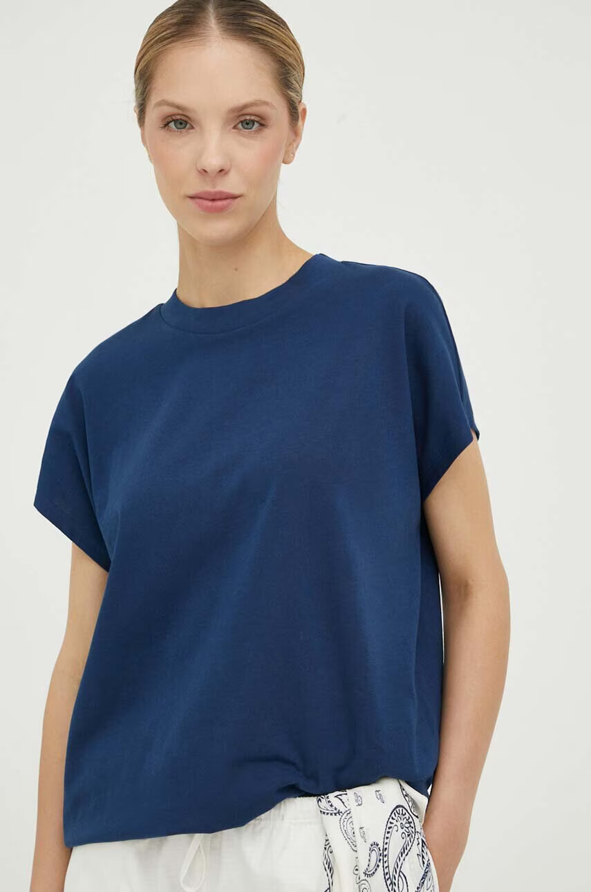 Marc O'Polo Памучна тениска DENIM в тъмносиньо - Pepit.bg