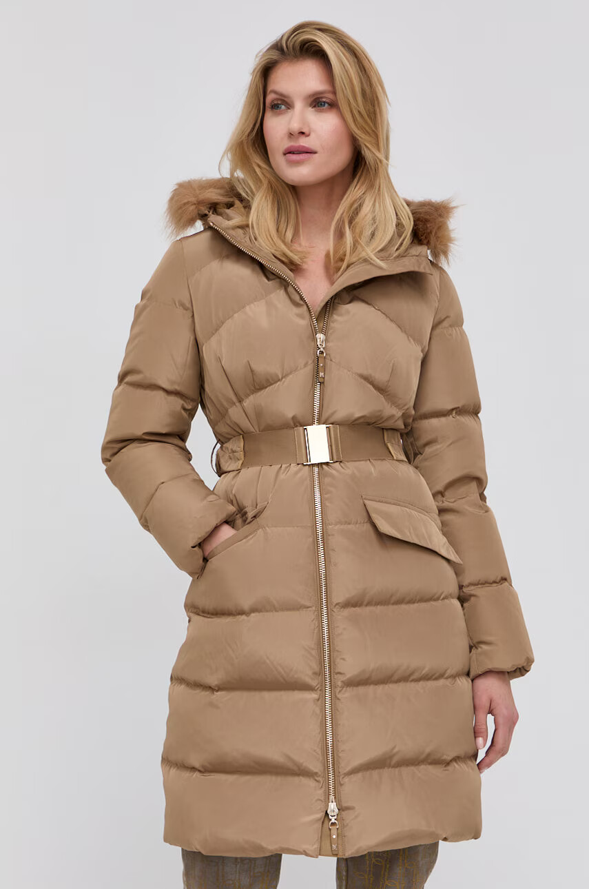 Marciano Guess Пухено яке в кафяво със зимна изолация - Pepit.bg