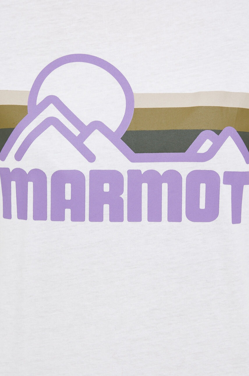 Marmot Памучна тениска в бяло - Pepit.bg