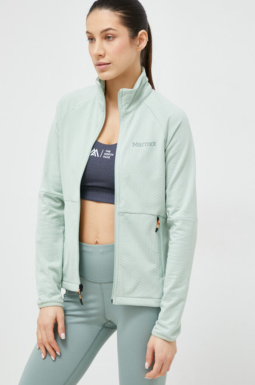 Marmot Спортен суичър Leconte Fleece в тюркоазено - Pepit.bg