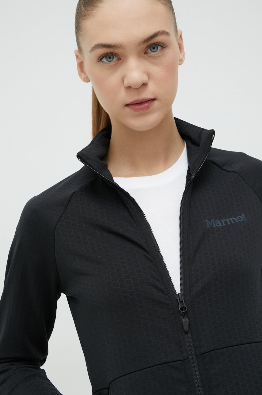 Marmot Спортен суичър Leconte Fleece в черно - Pepit.bg
