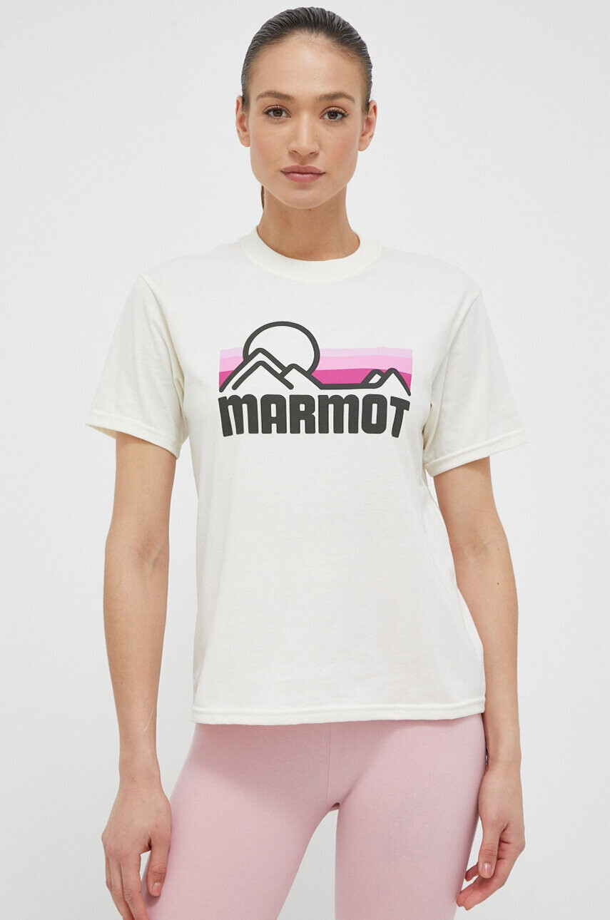 Marmot Тениска в бежово - Pepit.bg