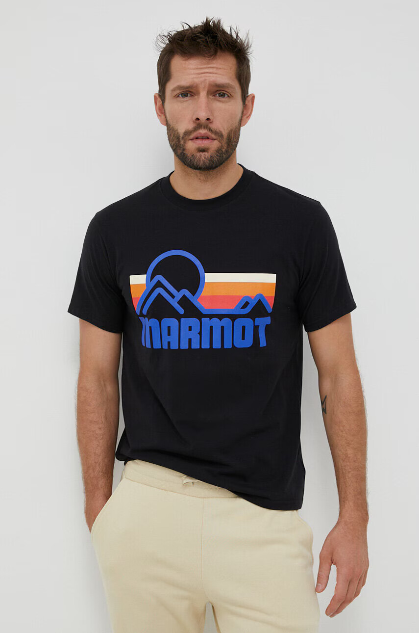 Marmot Тениска Coastal в черно с принт - Pepit.bg