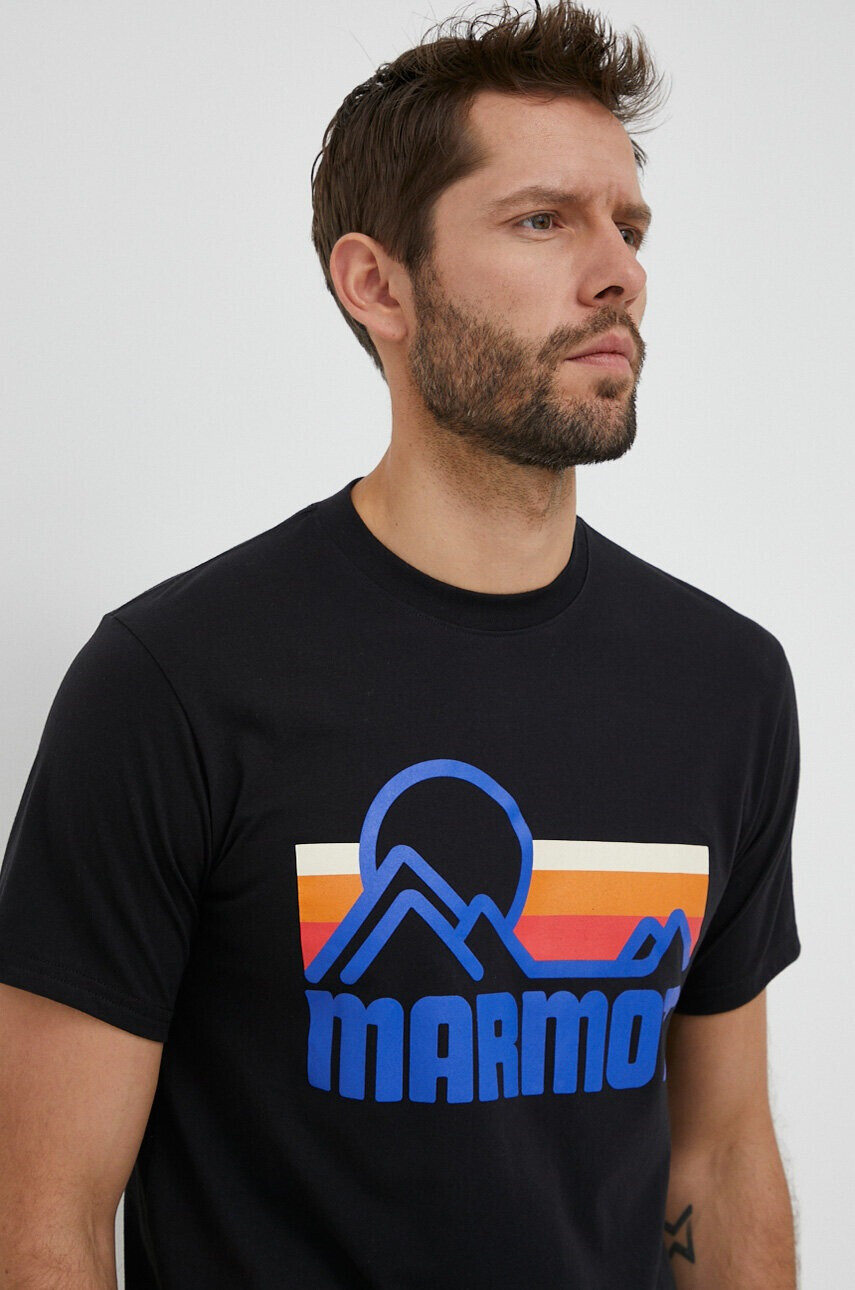 Marmot Тениска Coastal в черно с принт - Pepit.bg