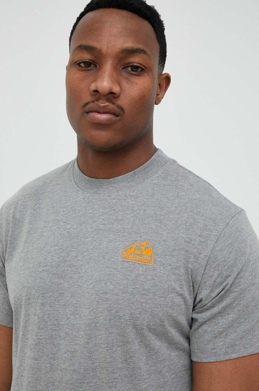 Marmot Тениска Peaks Tee в сив меланж - Pepit.bg