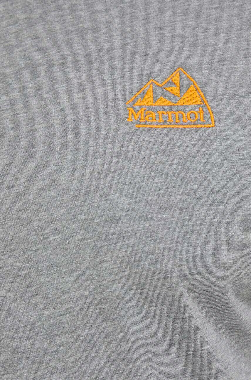 Marmot Тениска Peaks Tee в сив меланж - Pepit.bg