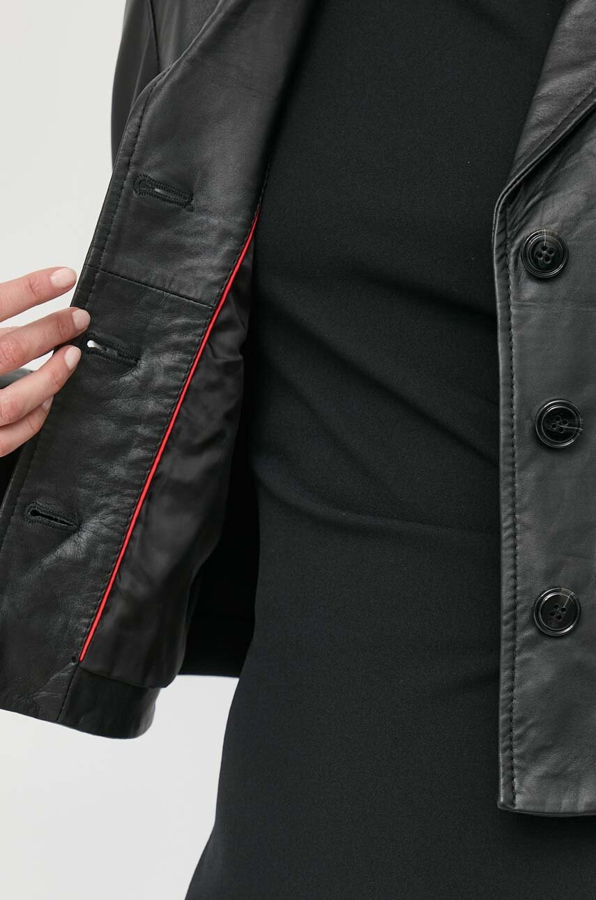 Max&Co. Koжено яке в черно с преходна изолация - Pepit.bg