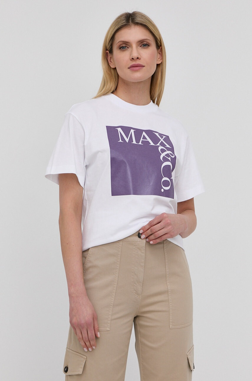 Max&Co. Памучна тениска в лилаво - Pepit.bg
