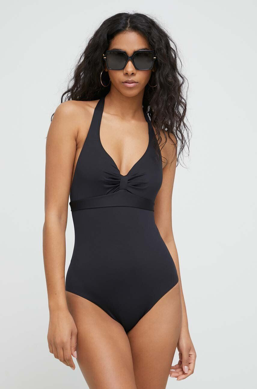 Max Mara Beachwear Цял бански в черно с мека чашка - Pepit.bg