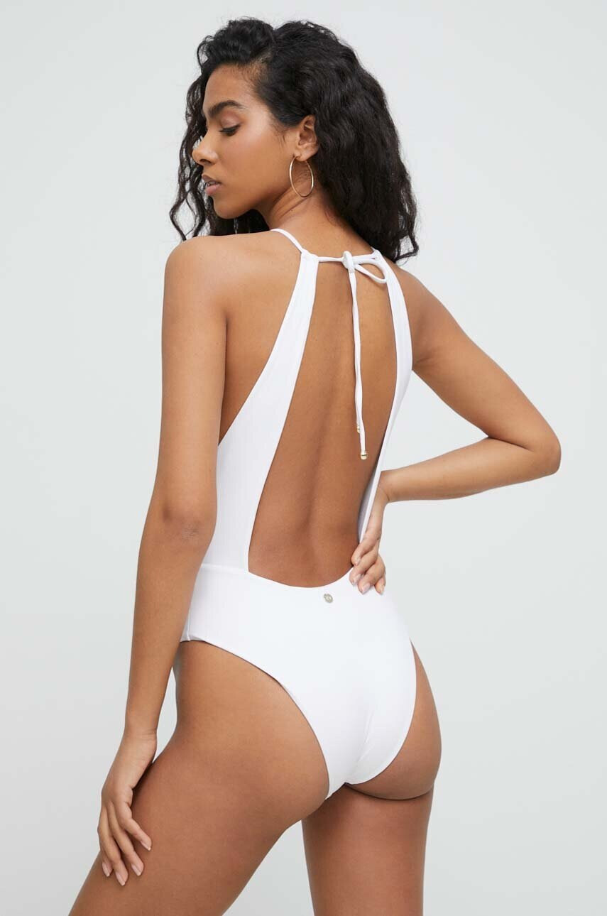 Max Mara Beachwear Цял бански в бяло с мека чашка - Pepit.bg
