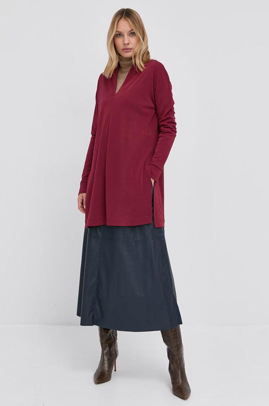 Max Mara Leisure Блуза в лилаво с изчистен дизайн - Pepit.bg