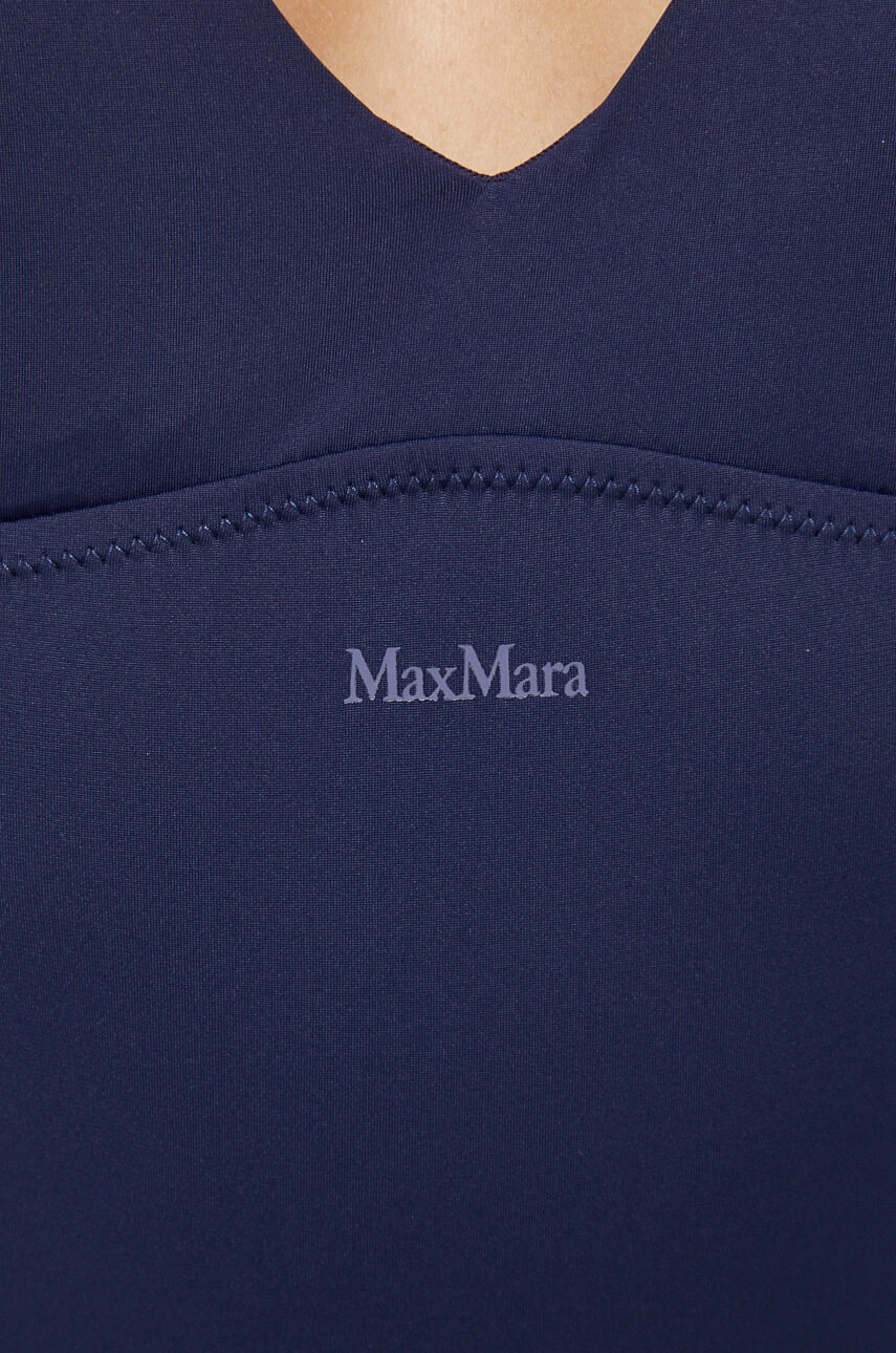 Max Mara Leisure Цял бански в тъмносиньо с мека чашка - Pepit.bg