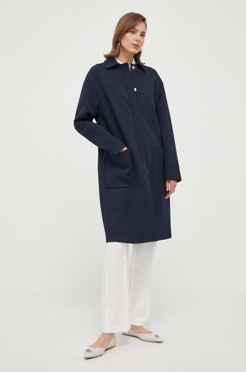 Max Mara Leisure Палто в тъмносиньо с преходна изолация - Pepit.bg