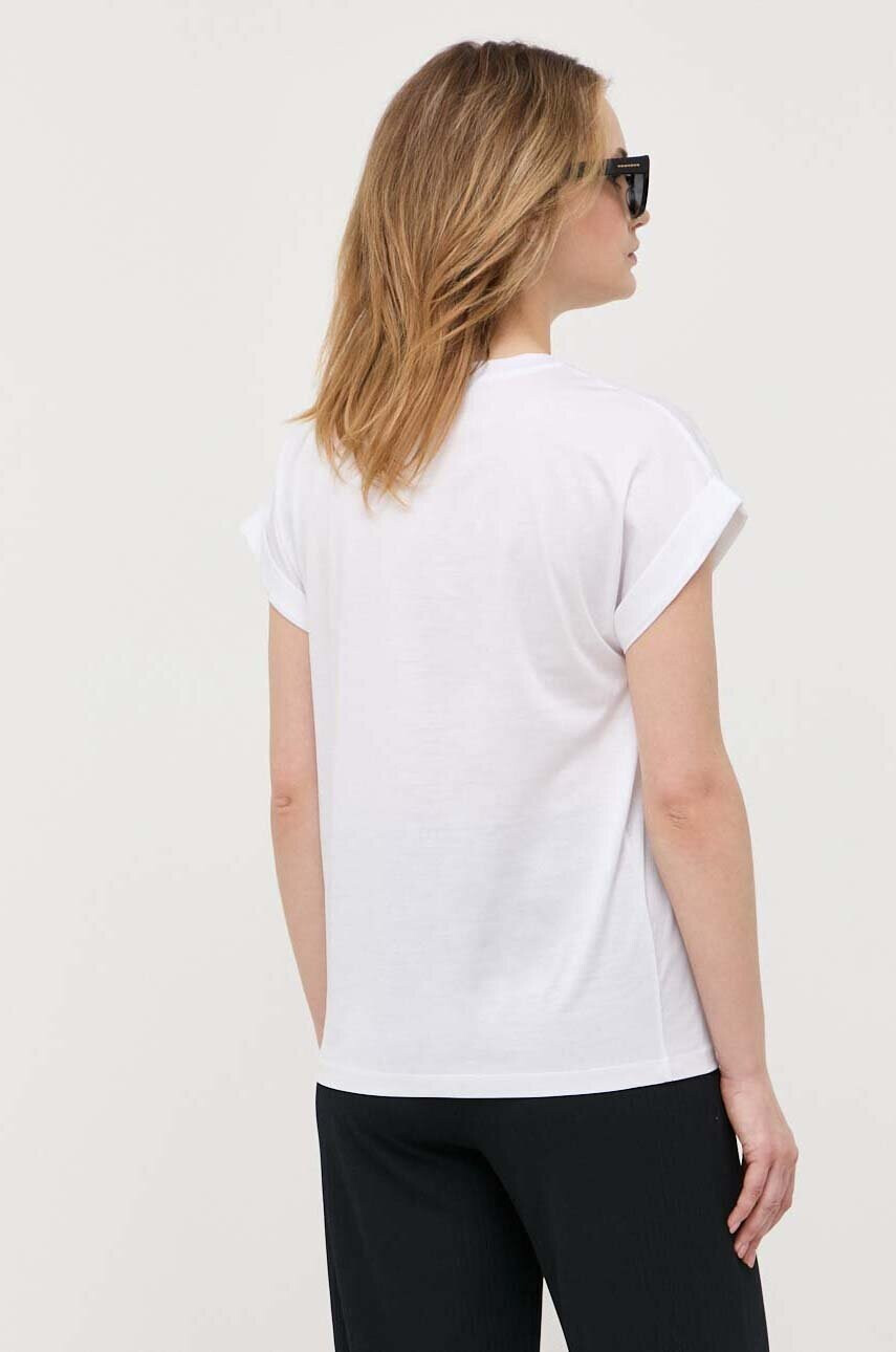 Max Mara Leisure Памучна тениска в бяло - Pepit.bg