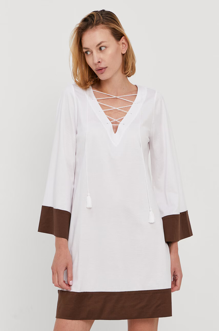 Max Mara Leisure Плажна рокля в бяло - Pepit.bg
