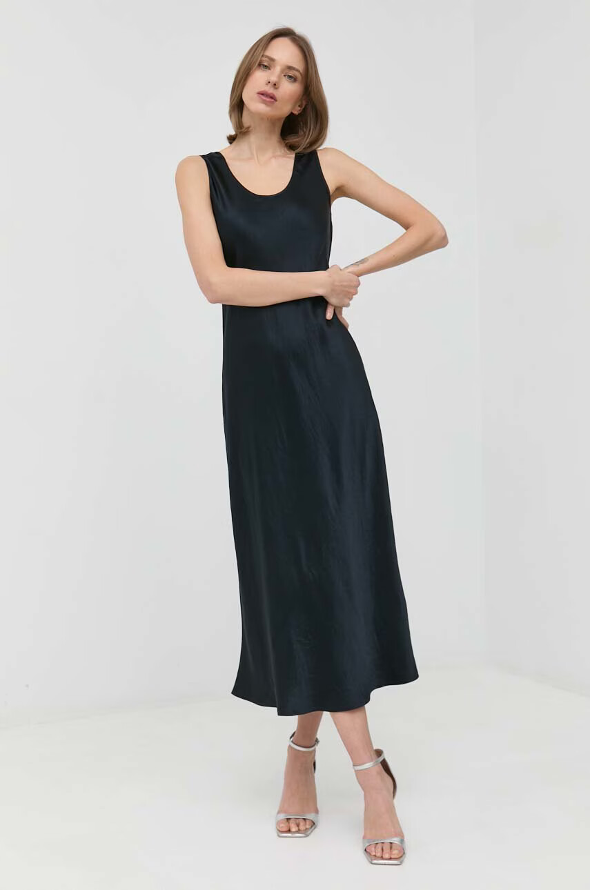 Max Mara Leisure Рокля в тъмносиньо дълъг модел със стандартна кройка - Pepit.bg