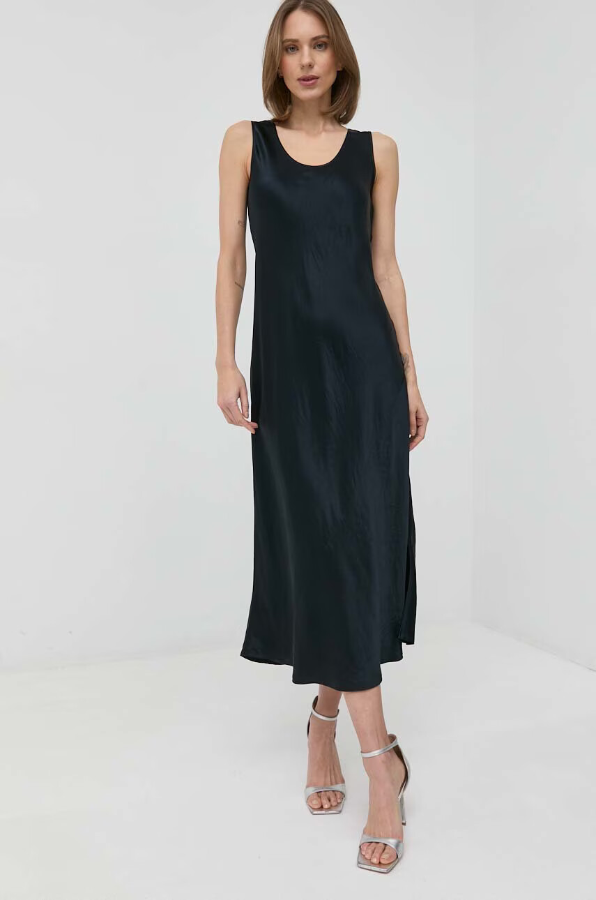 Max Mara Leisure Рокля в тъмносиньо дълъг модел със стандартна кройка - Pepit.bg