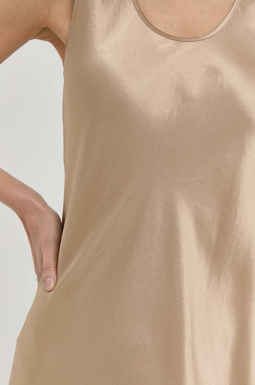Max Mara Leisure Рокля в златисто дълъг модел със стандартна кройка - Pepit.bg