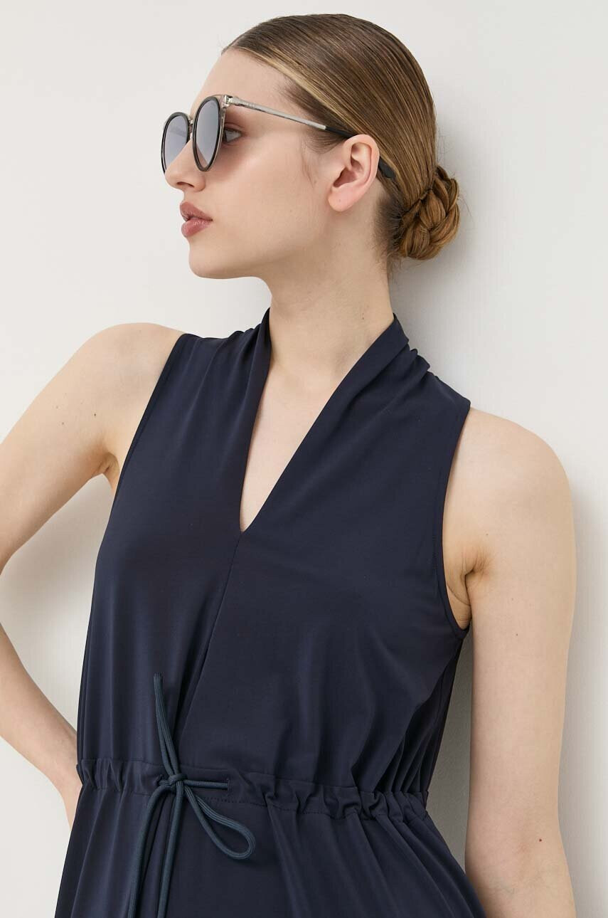 Max Mara Leisure Рокля в тъмносиньо дълъг модел разкроен модел - Pepit.bg