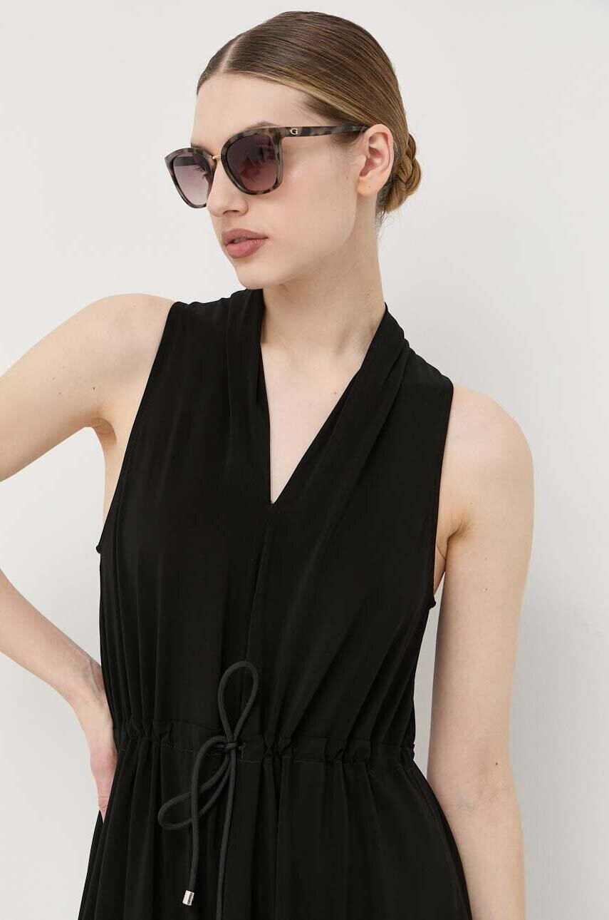 Max Mara Leisure Рокля в черно дълъг модел разкроен модел - Pepit.bg