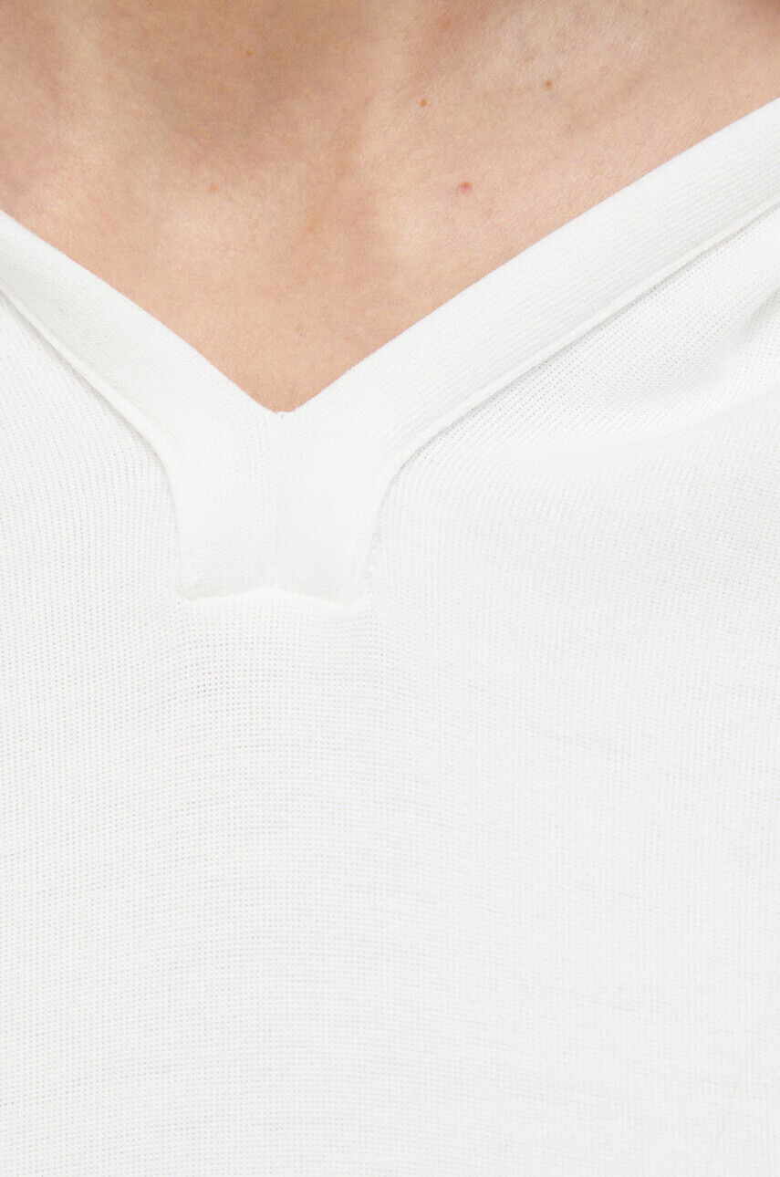 Max Mara Leisure Суичър в бяло с качулка с изчистен дизайн - Pepit.bg