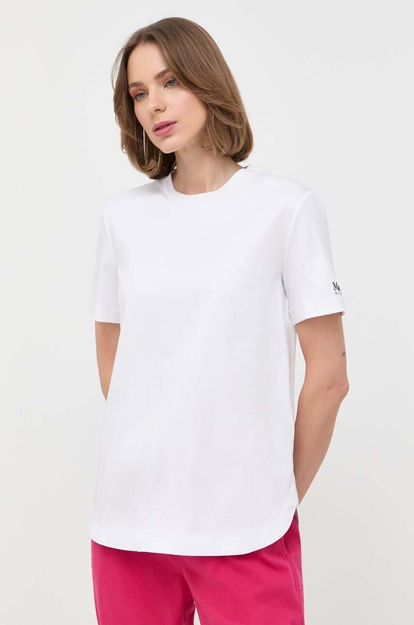 Max Mara Leisure Тениска в бяло - Pepit.bg