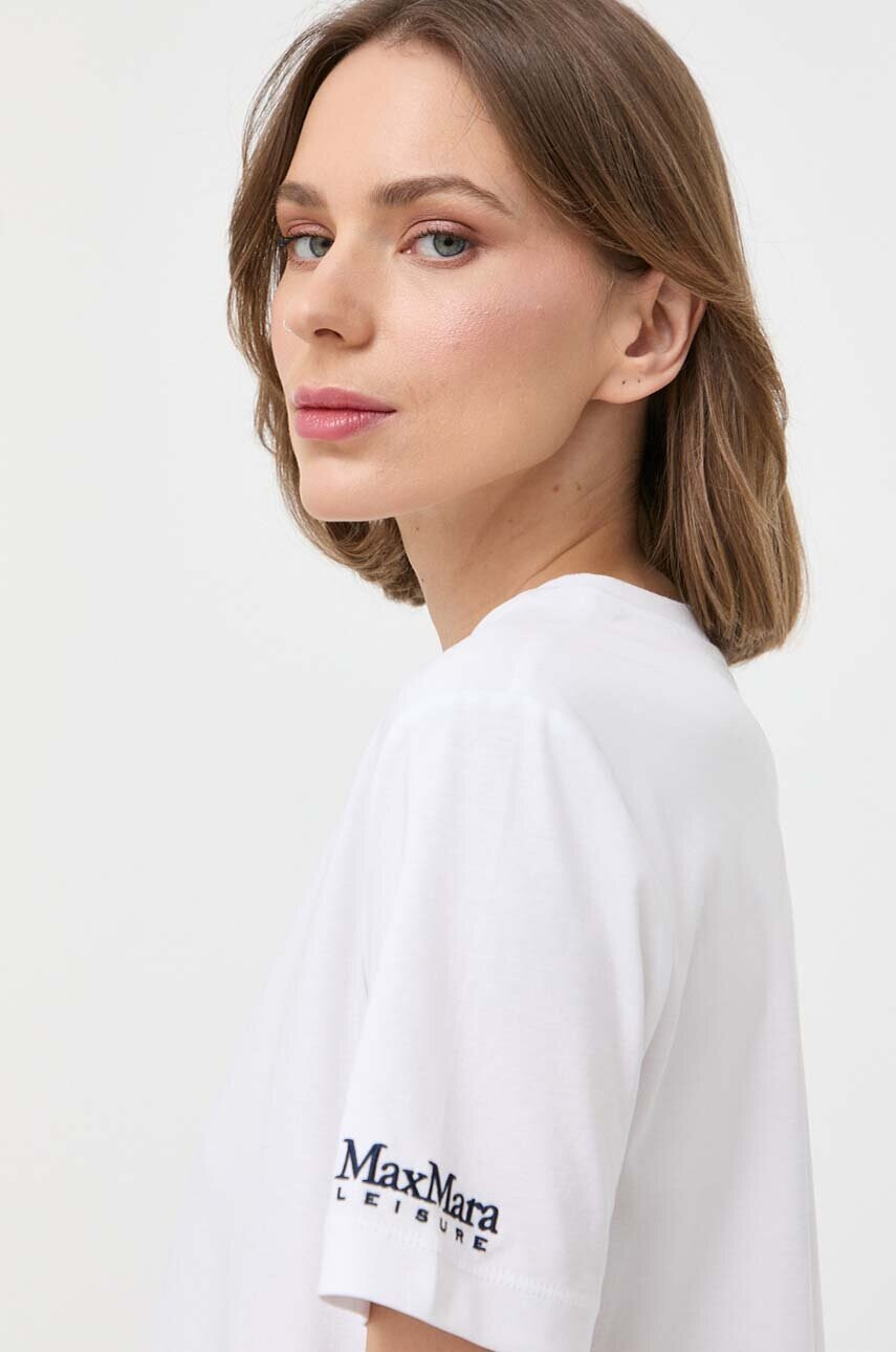 Max Mara Leisure Тениска в бяло - Pepit.bg