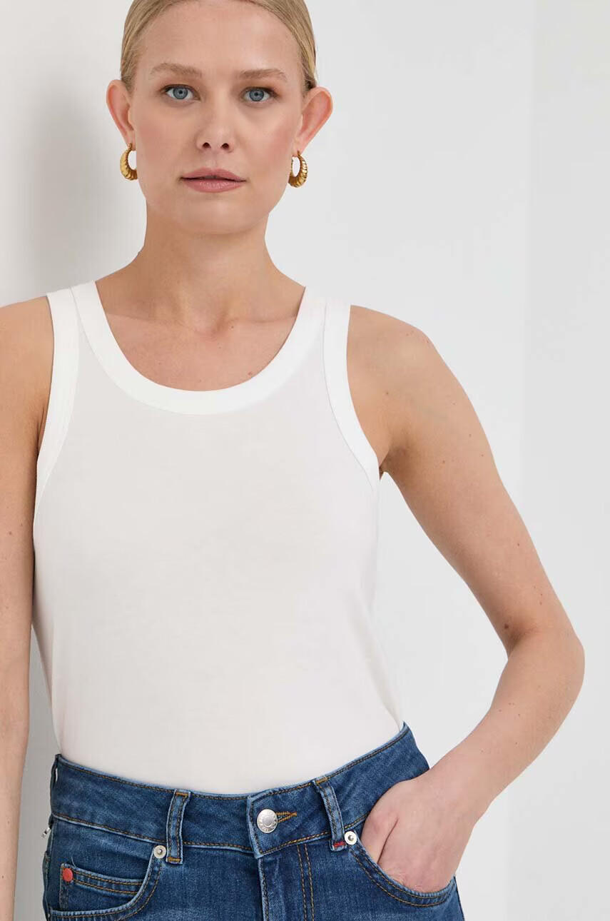 Max Mara Leisure Топ дамски в бяло - Pepit.bg