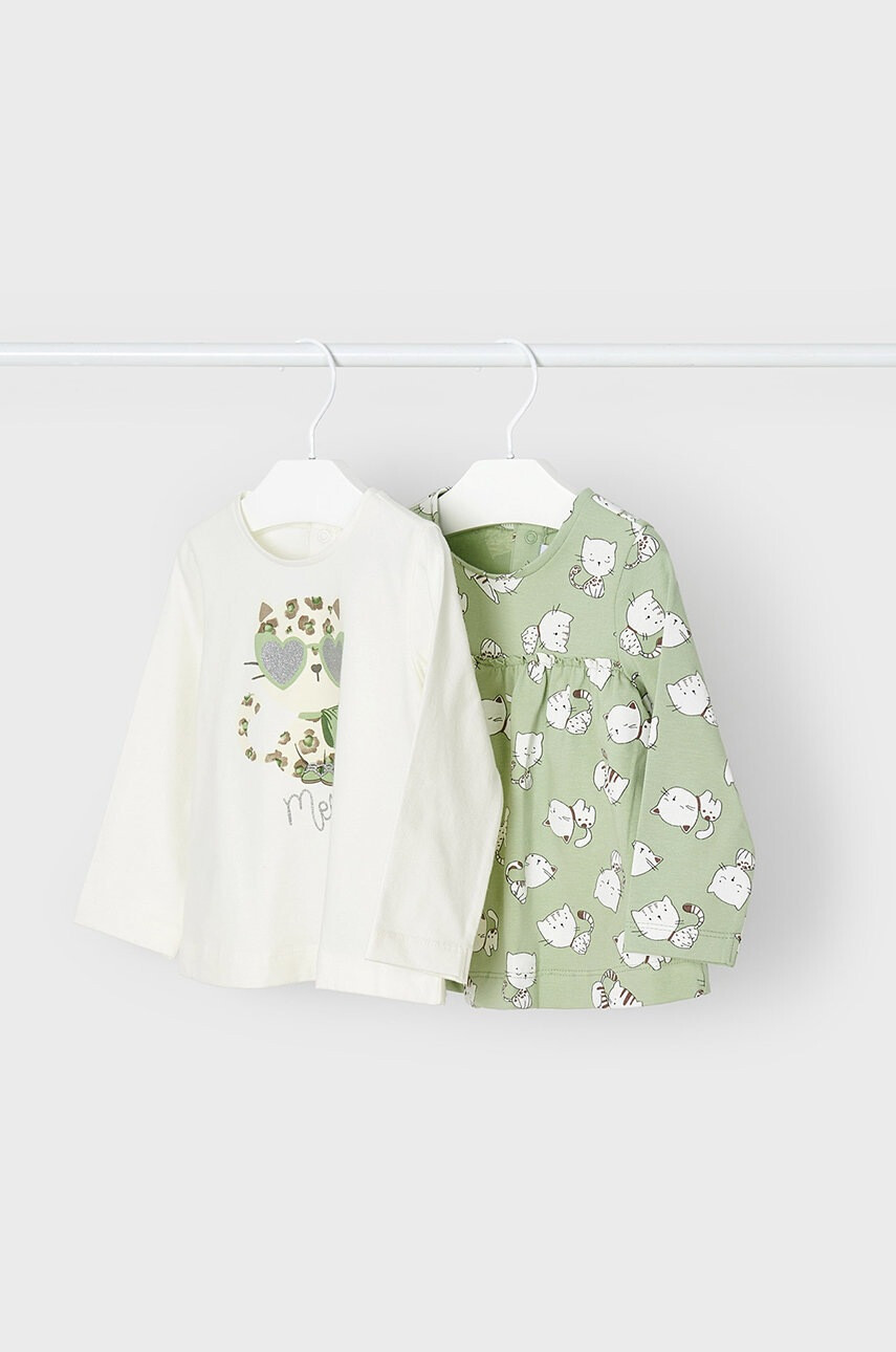 Mayoral Детска блуза с дълги ръкави (2-pack) в зелено - Pepit.bg