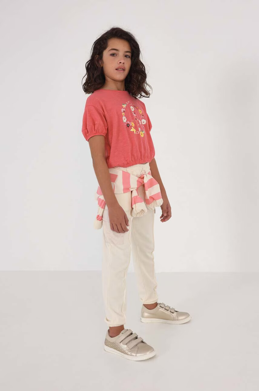 Mayoral Детска памучна тениска в розово - Pepit.bg