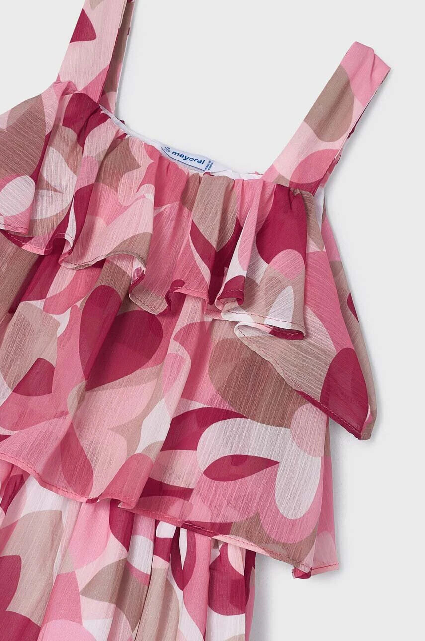 Mayoral Детска рокля в розово къс модел със стандартна кройка - Pepit.bg